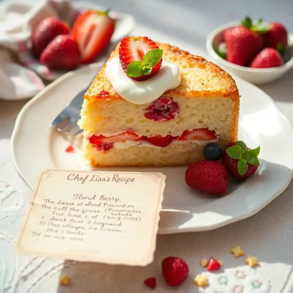 slice of strawberry cream cheese pound cake