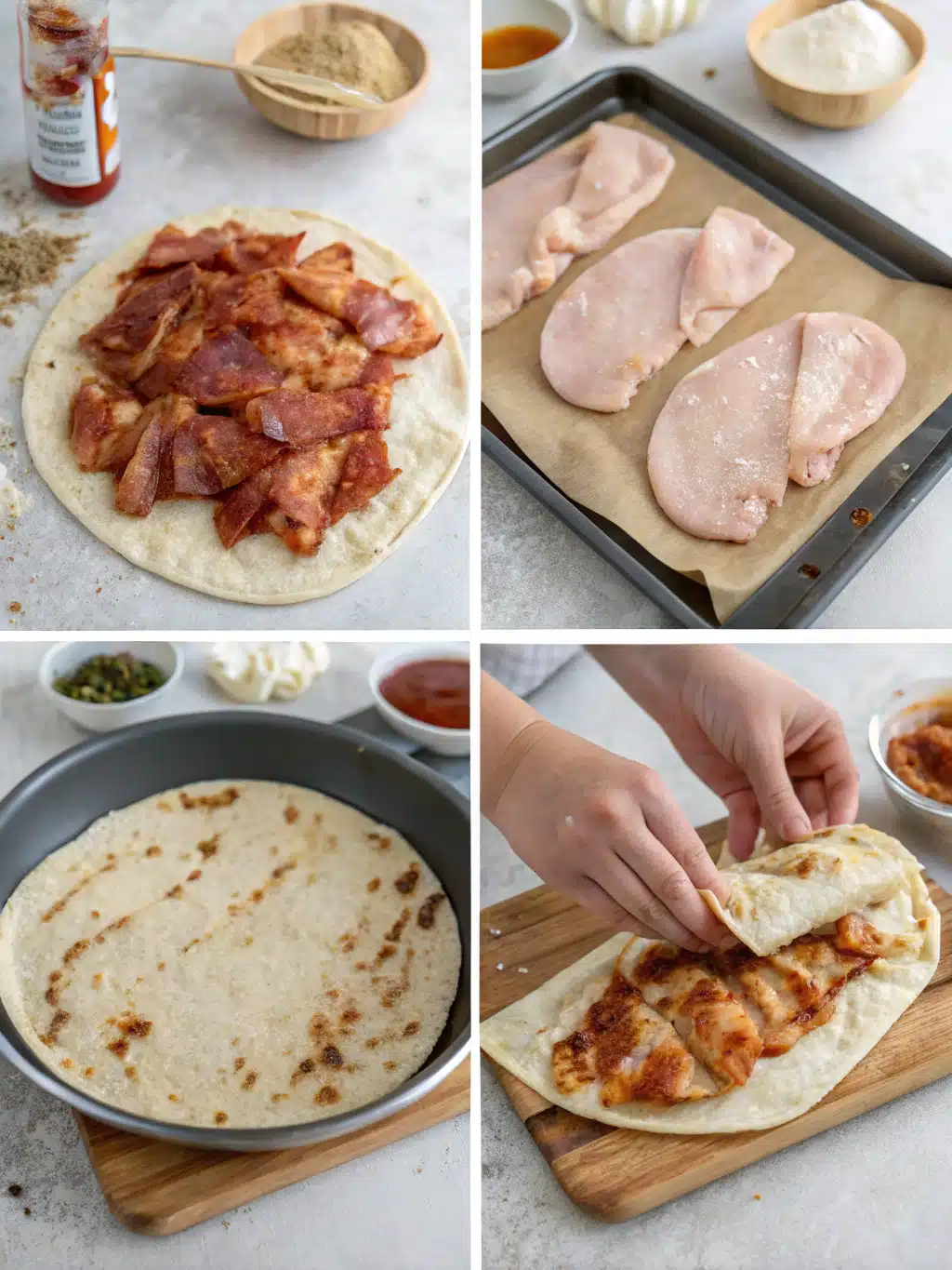 Flatbread BBQ Chicken Recipe: A Quick & Flavor-Packed Dinner Idea 5 flatbread bbq chicken preparing steps