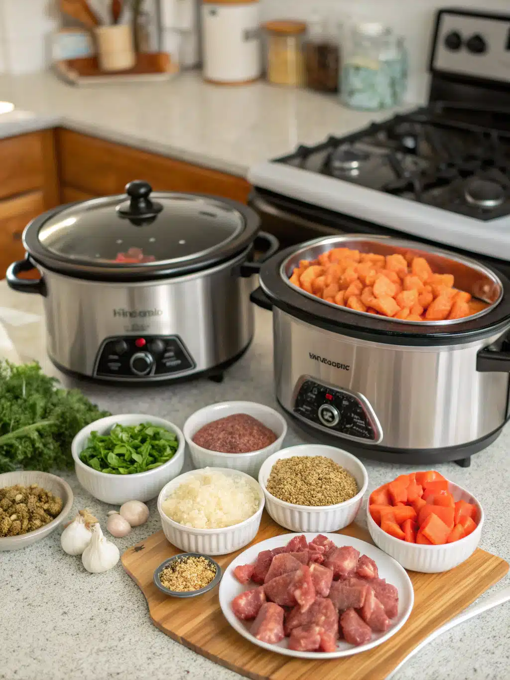 Healthy & Budget-Friendly Slow Cooker Dinners You’ll Want Every Night 5 budget-friendly slow cooker dinner recipes preparing steps