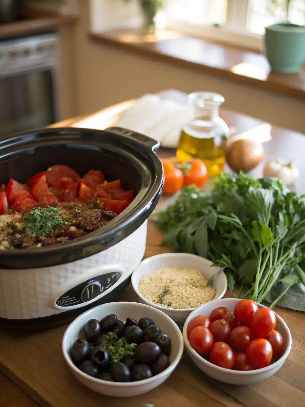 Mediterranean Recipes Slow Cooker Edition: Comfort Food with a Healthy Twist 5 mediterranean recipes slow cooker preparing steps
